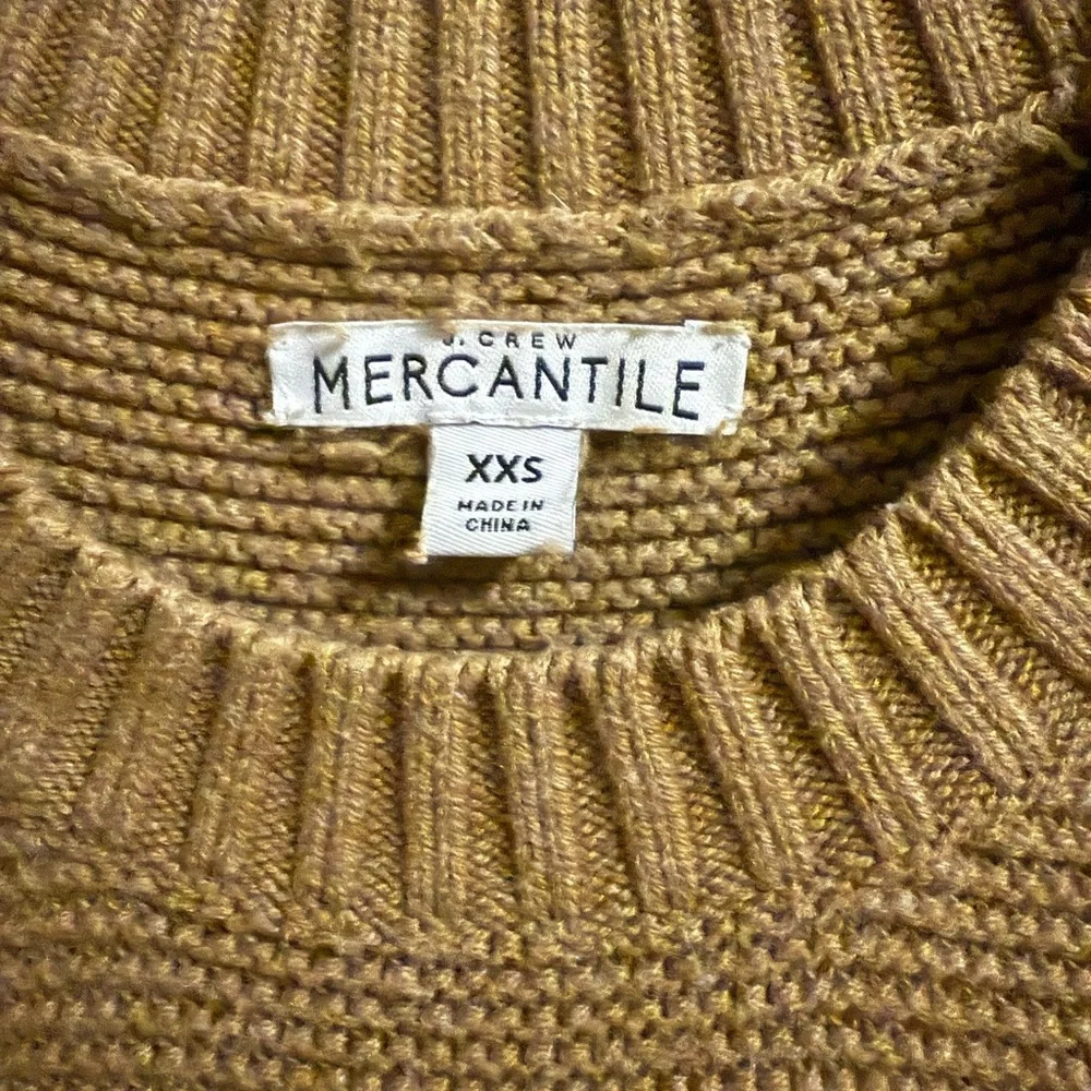 J. Crew Tan Mercantile Crewneck Sweater XXS - Picture 3 of 3